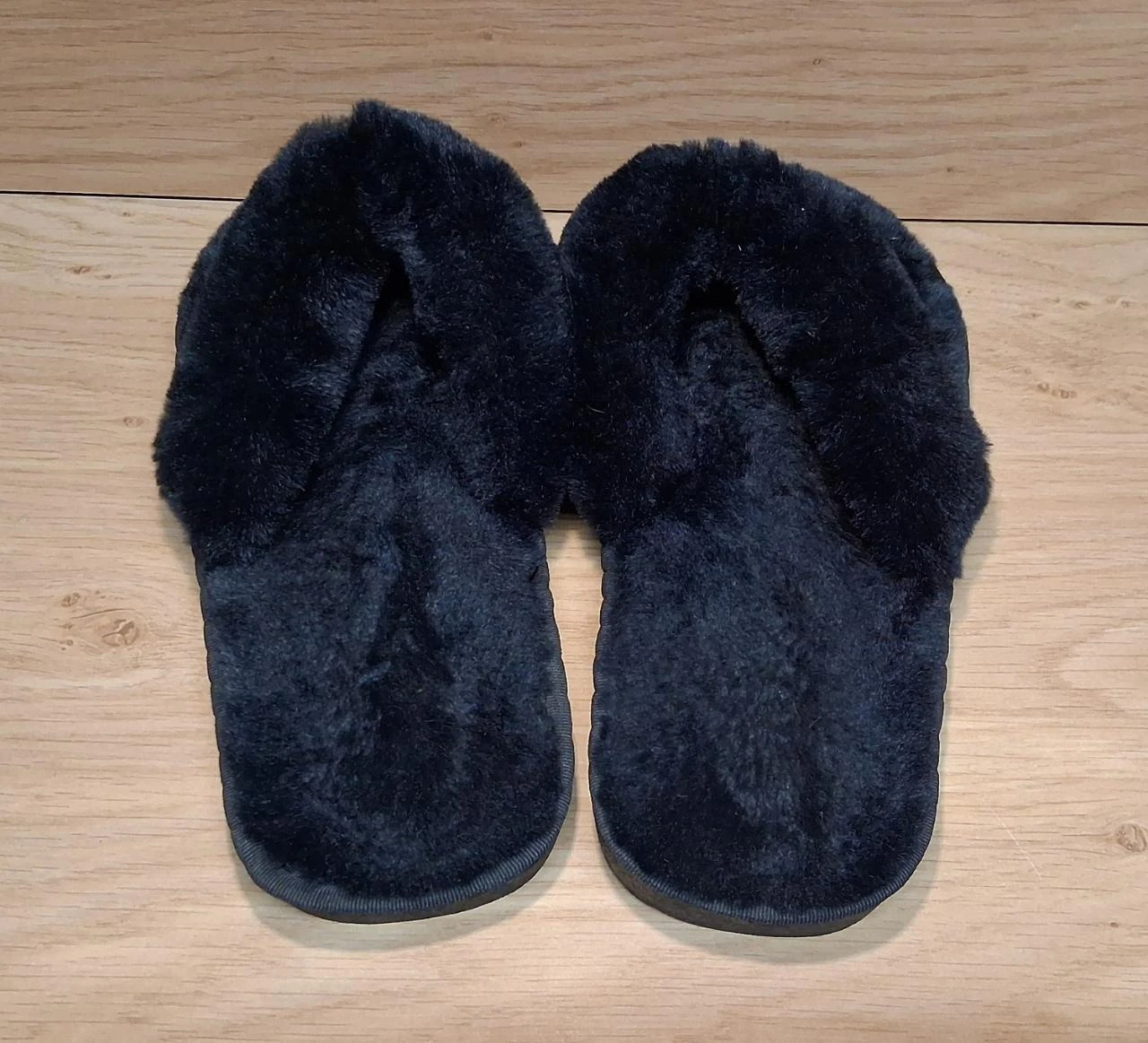 fluffy teen slippers black 38-39 – photo 3
